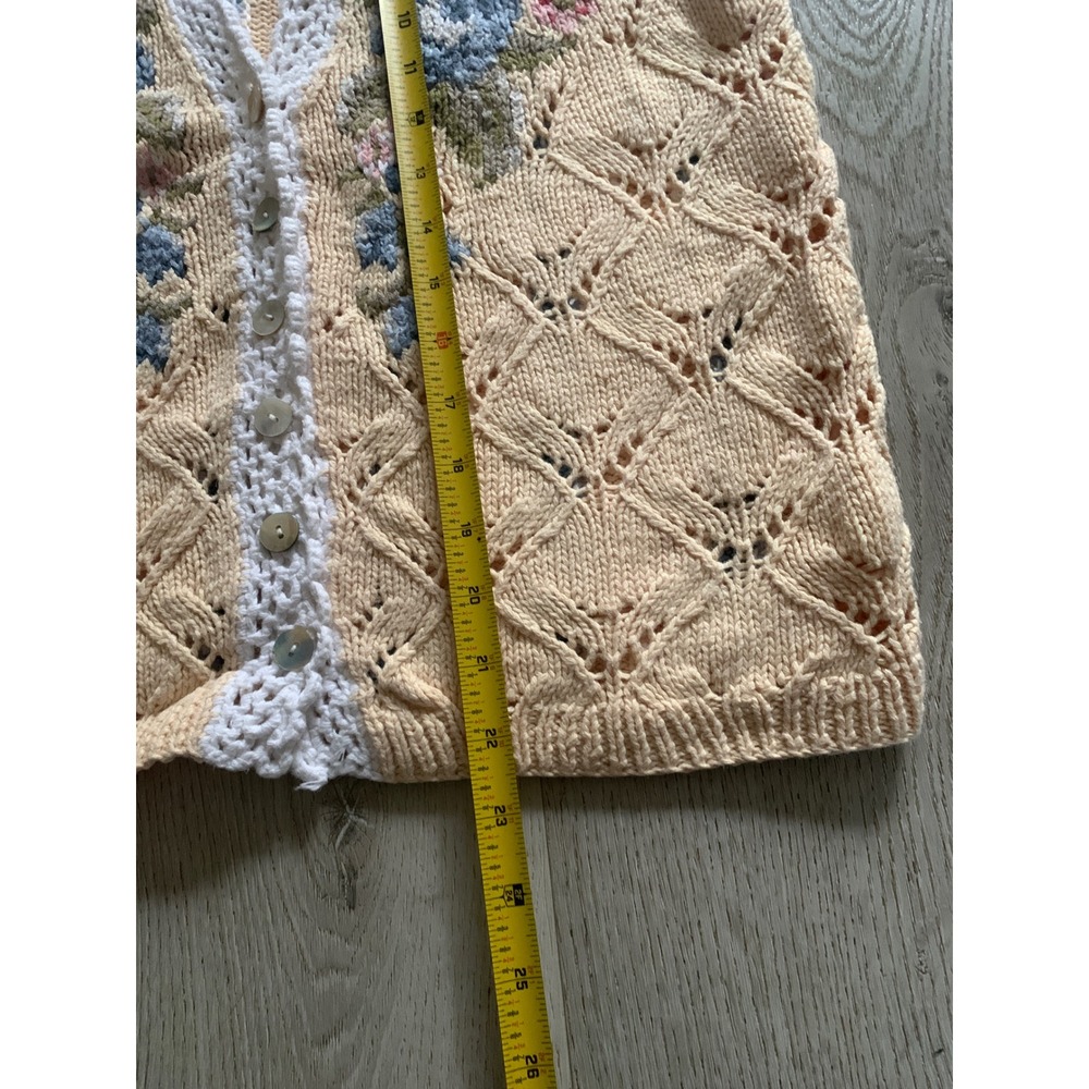 Marisa Christina classics y2k‎ boho cottagecore floral vest cardigan S granny - Picture 4 of 7